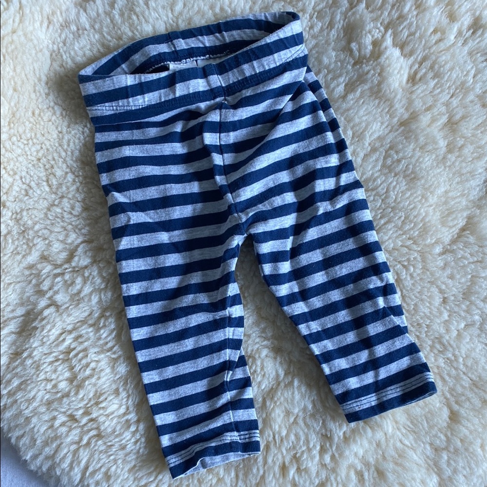 Striped Blue and White Leggings